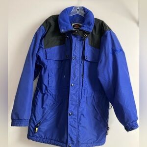 Sierra Sport Men’s Hooded Ski/Winter Jacket/Coat, Medium, Blue/Black